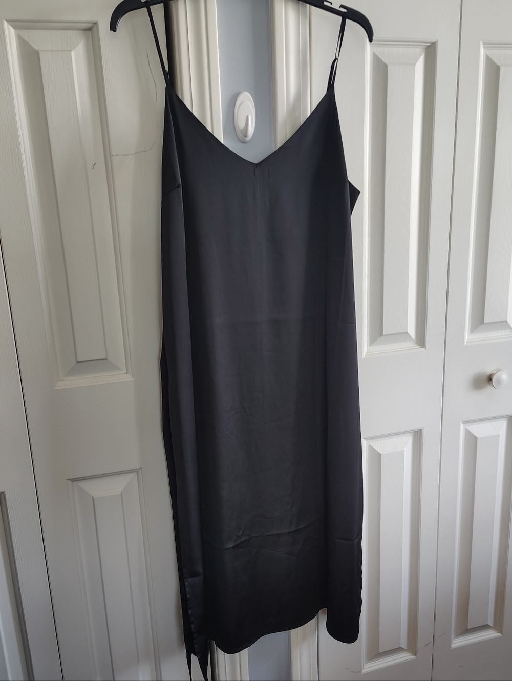 The Drop Classic Black Slip Dress L - Picture 2 of 8